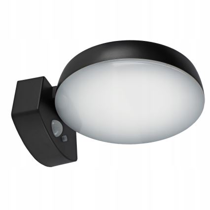 Solarny ściemnialny kinkiet ścienny LED z czujnikiem LED/3W/3,7V 1800 mAh IP54 czarny