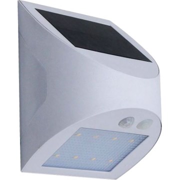 Solarny kinkiet ścienny LED z czujnikiem LED/3W/3,7V 3000/4000K 1200 mAh IP54 biały