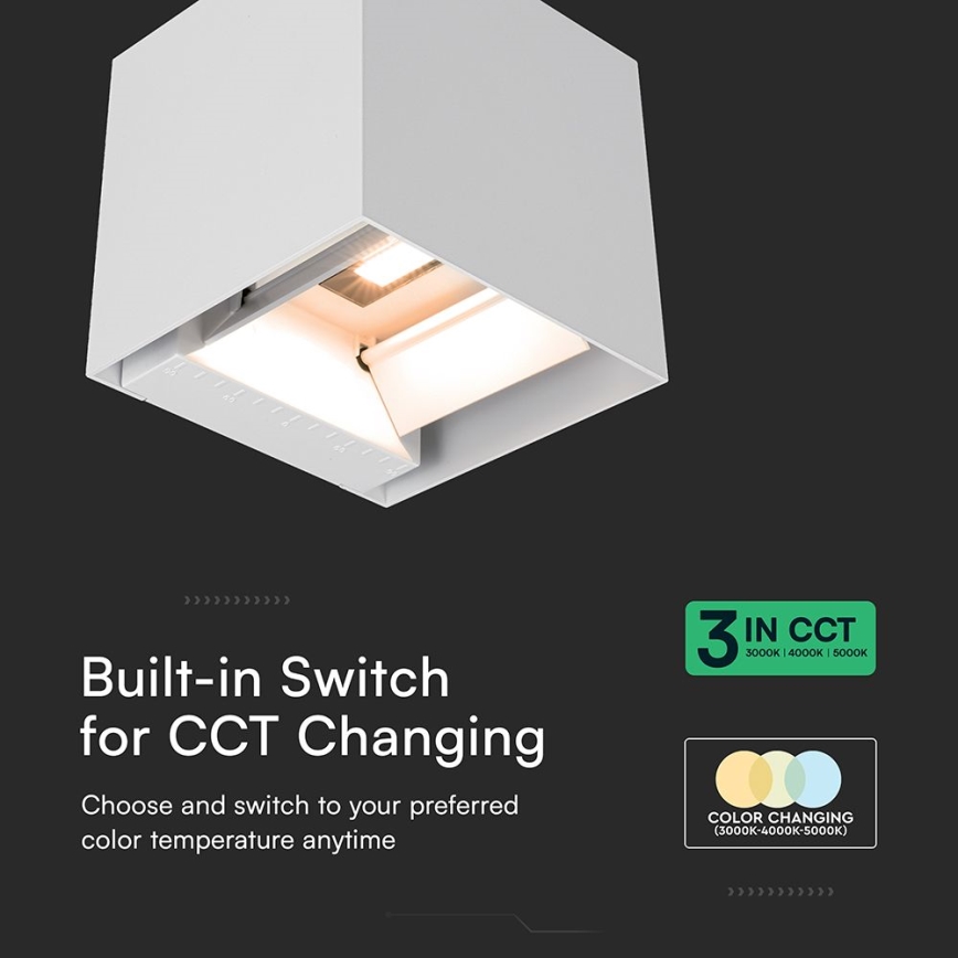 Solarny kinkiet ścienny LED z czujnikiem 9W/5V 3000/4000/5000K IP65 2600 mAh biały