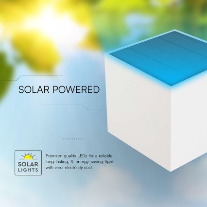 Solarny kinkiet ścienny LED z czujnikiem 9W/5V 3000/4000/5000K IP65 2600 mAh biały