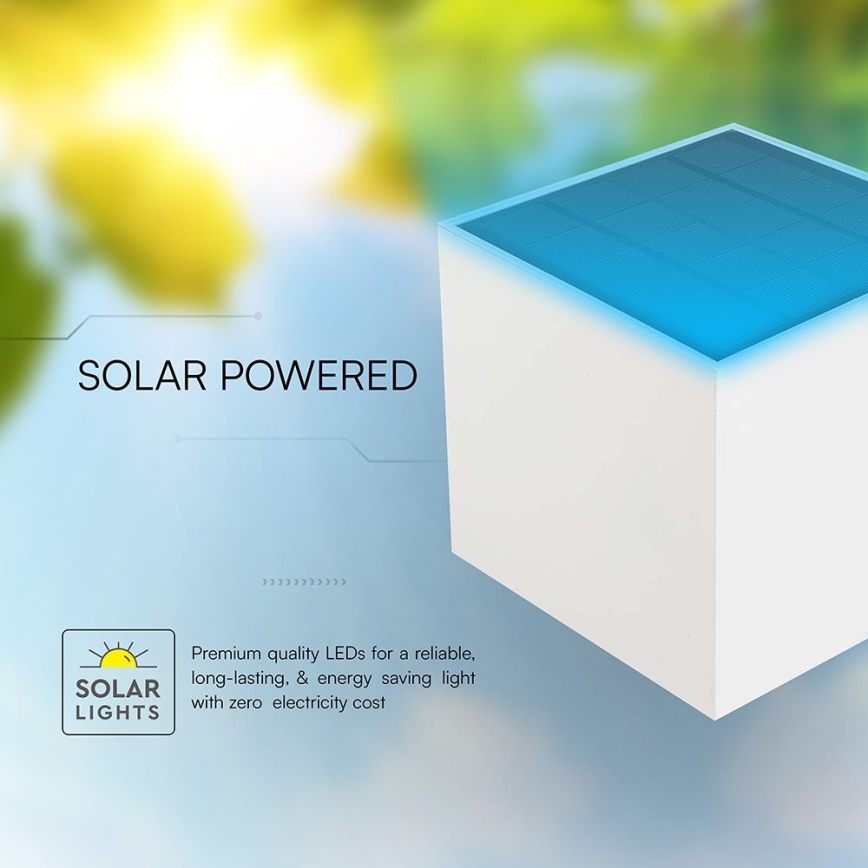 Solarny kinkiet ścienny LED z czujnikiem 9W/5V 3000/4000/5000K IP65 2600 mAh biały