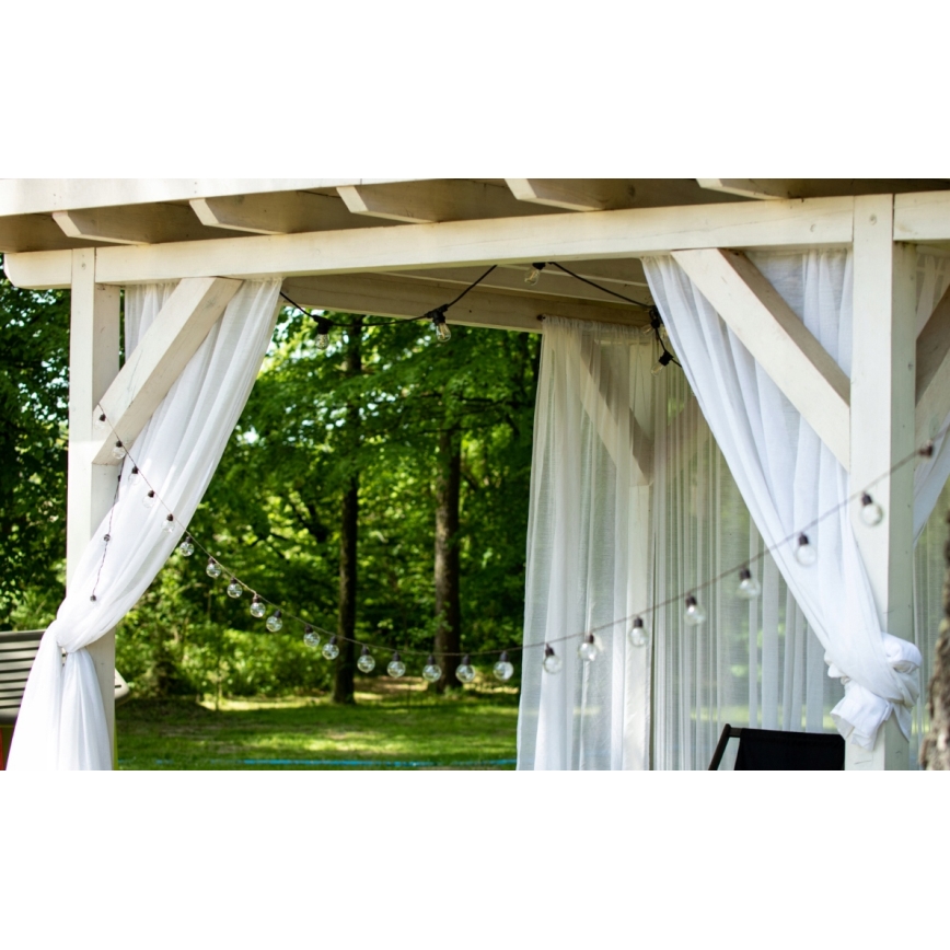 Solarny łańcuch dekoracyjny 20 diod LED/8 funkcji 500 mAh 7,6 m IP67 ciepła biała