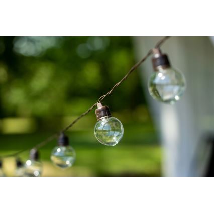 Solarny łańcuch dekoracyjny LED 30xLED/8 funkcji 500 mAh 10,6 m IP67 ciepłe białe światło