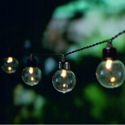 Solarny łańcuch dekoracyjny LED 30xLED/8 funkcji 500 mAh 10,6 m IP67 ciepłe białe światło