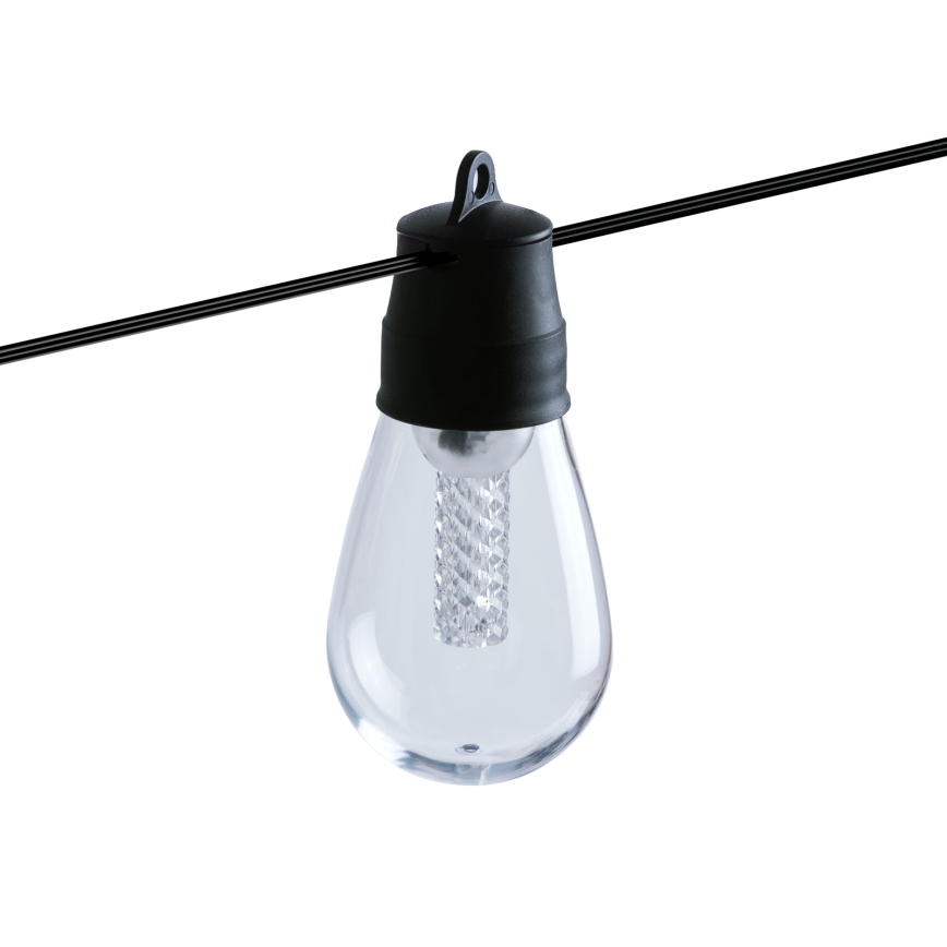 LED ściemnialny solarny łańcuch świetlny 25xLED/1,5W/3,7/5V 2700-10000K 2200 mAh 15 m IP65 czarny + pilot zdalnego sterowania
