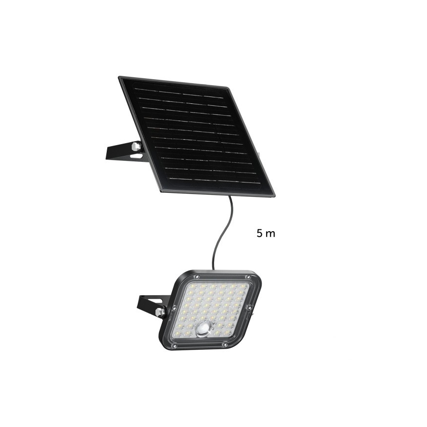 Ściemnialny solarny reflektor LED z czujnikiem LED/10W/3,7V 3000/4000K IP65 3600 mAh + pilot zdalnego sterowania