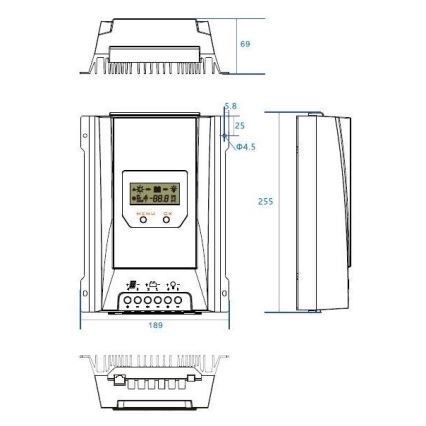 Solarny regulator ładowania MPPT 12/24V/40A