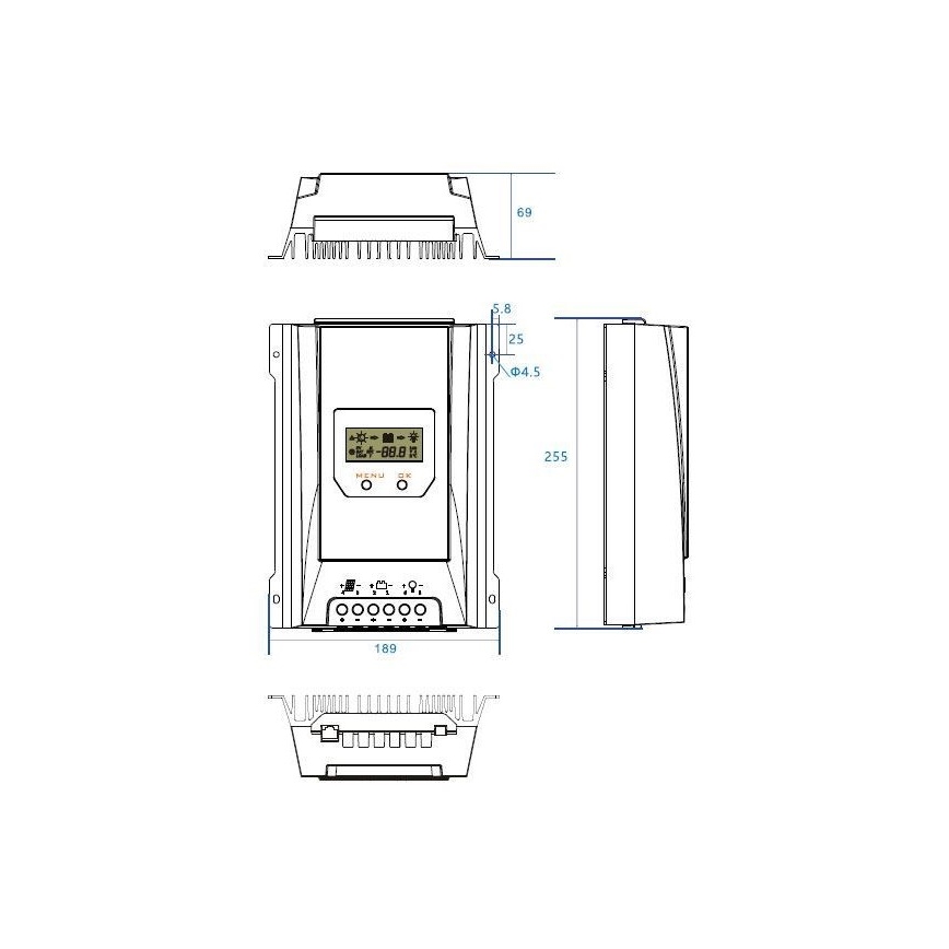 Solarny regulator ładowania MPPT 12/24V/40A