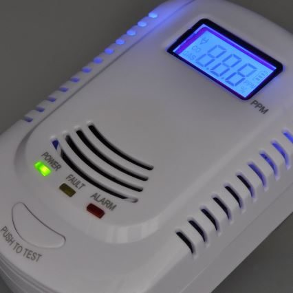 Czujnik tlenku węgla i gazów łatwopalnych 230V