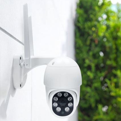 Inteligentna zewnętrzna kamera z czujnikiem 2K (3 MP), klasa ochrony IP65, łączność Wi‑Fi, kompatybilna z Tuya