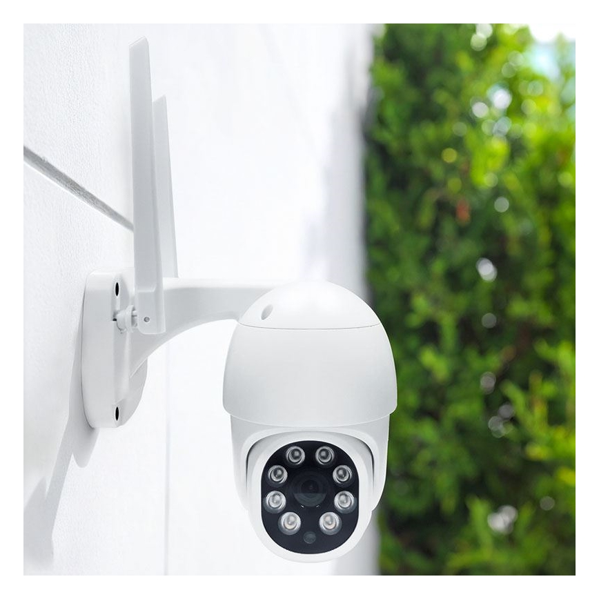 Inteligentna zewnętrzna kamera z czujnikiem 2K (3 MP), klasa ochrony IP65, łączność Wi‑Fi, kompatybilna z Tuya