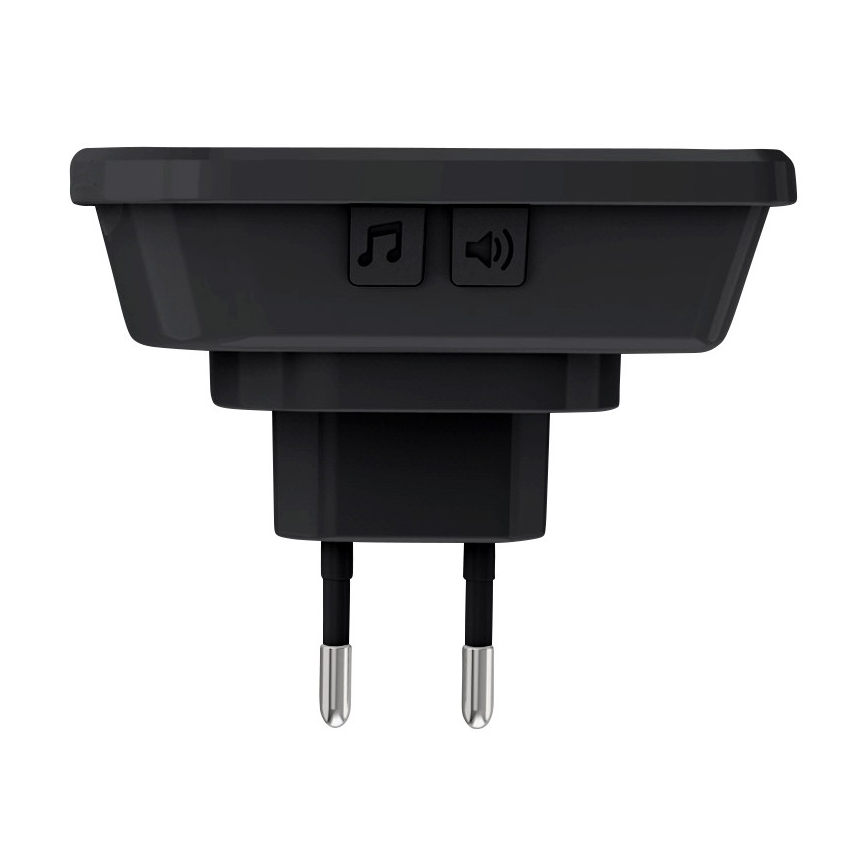Dzwonek bezprzewodowy do kontaktu 230V IP56 czarny