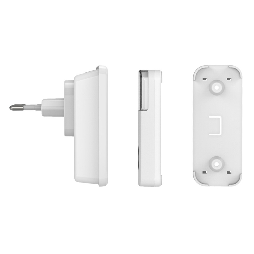 SET 2x Bezprzewodowy dzwonek do gniazdka 230V IP56 biały