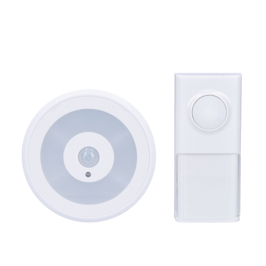 Bezprzewodowy dzwonek z oświetleniem LED i czujnikiem ruchu do gniazdka 230V IP55
