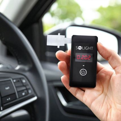 Ładowalny mini alkomat z ogniwem paliwowym (Fuel Cell), zakres 0,0 - 5,0‰ BAC, czułość 0,08‰, 5V