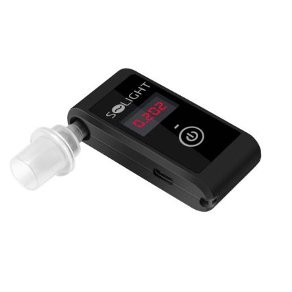 Ładowalny mini alkomat z ogniwem paliwowym (Fuel Cell), zakres 0,0 - 5,0‰ BAC, czułość 0,08‰, 5V