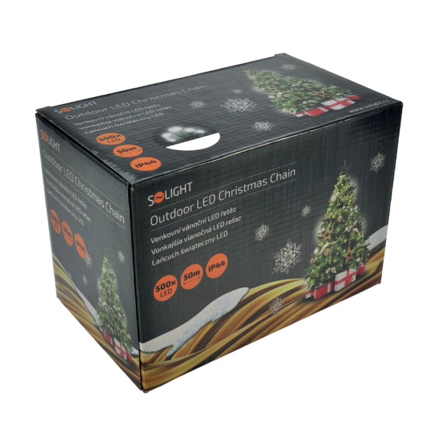 LED Świąteczny łańcuch zewnętrzny 500xLED/230V 50m IP44 zimna biała