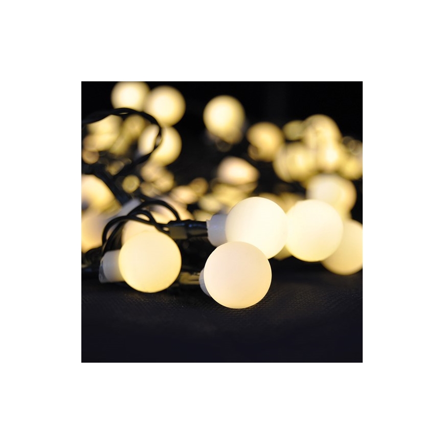 Ściemnialny zewnętrzny łańcuch świąteczny LED RGB, 100 diod LED/8 funkcji, 15 m, IP44 + pilot zdalnego sterowania