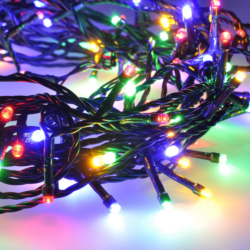 Zewnętrzny łańcuch LED 100xLED/8 funkcji 13m IP44 wielokolorowy