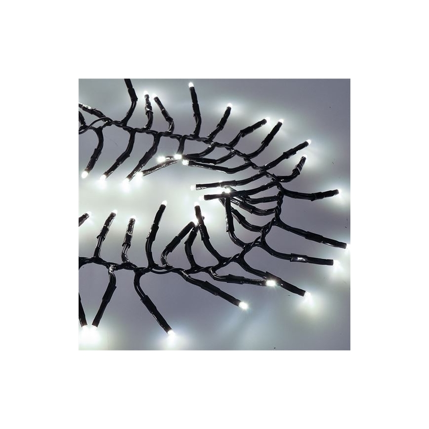 Zewnętrzny łańcuch świetlny LED 576 diod, 8 funkcji, 8 m, IP44, zimna biel + pilot