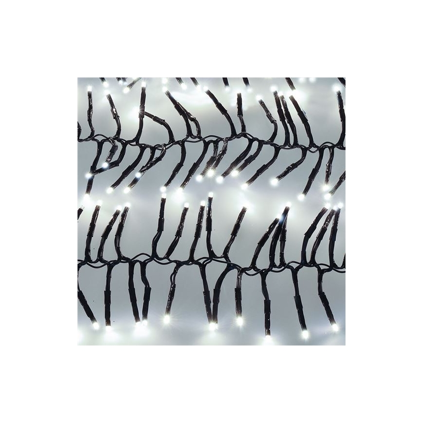 Zewnętrzny łańcuch świetlny LED 576 diod, 8 funkcji, 8 m, IP44, zimna biel + pilot