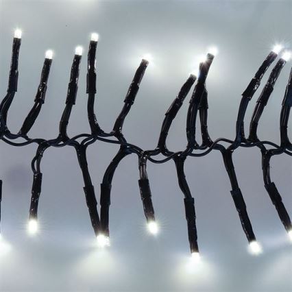 Zewnętrzny łańcuch świetlny LED 576 diod, 8 funkcji, 8 m, IP44, zimna biel + pilot