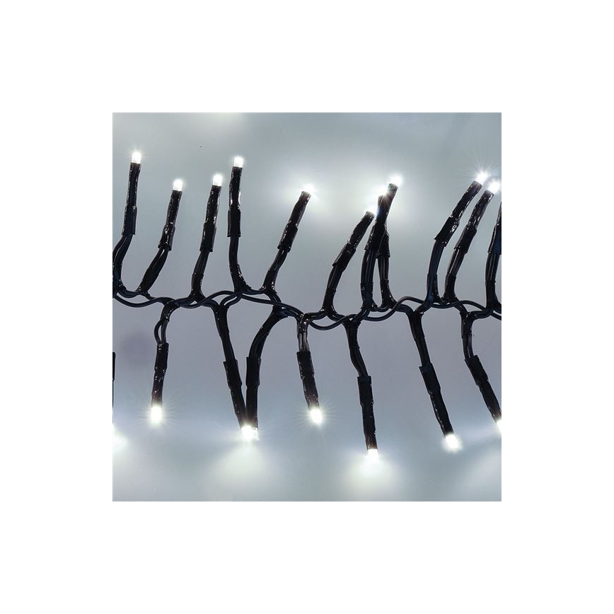 Zewnętrzny łańcuch świetlny LED 576 diod, 8 funkcji, 8 m, IP44, zimna biel + pilot