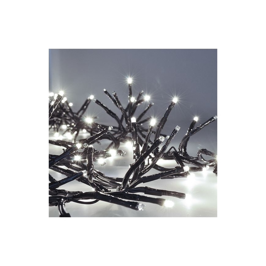 Zewnętrzny łańcuch świetlny LED 576 diod, 8 funkcji, 8 m, IP44, zimna biel + pilot