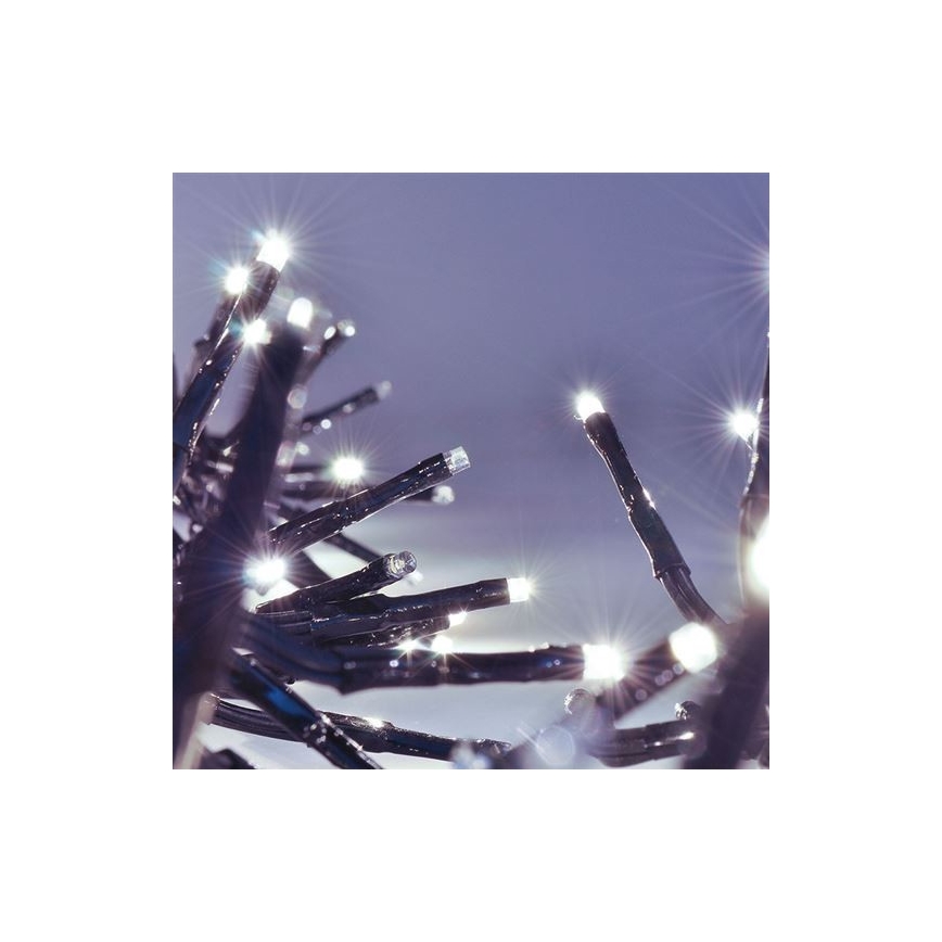 Zewnętrzny łańcuch świetlny LED 576 diod, 8 funkcji, 8 m, IP44, zimna biel + pilot