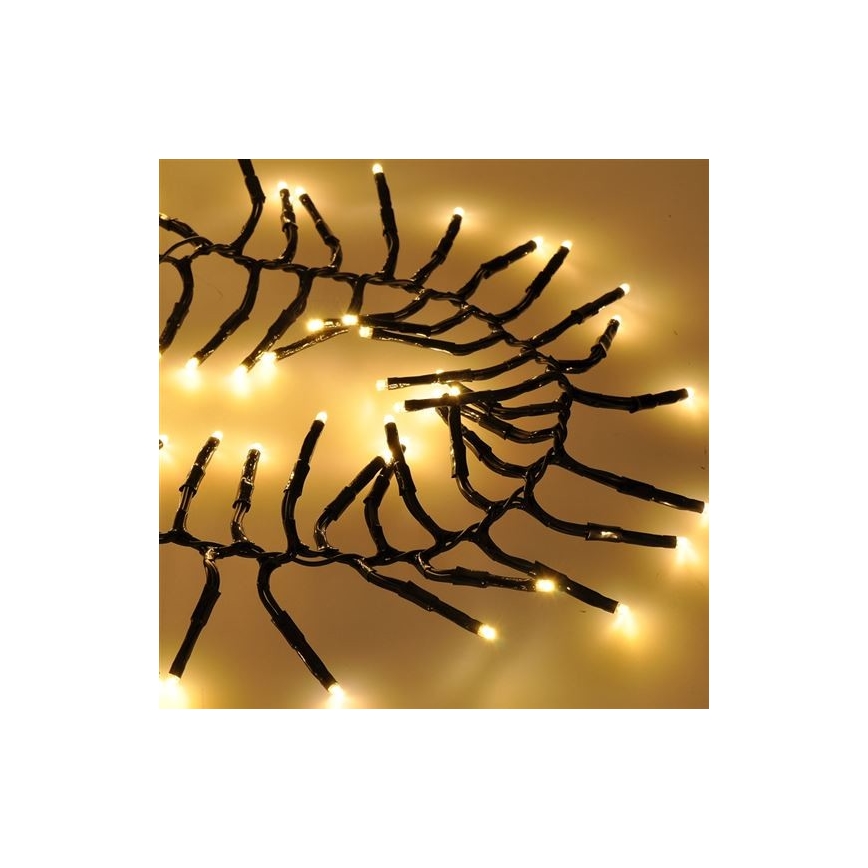 LED Zewnętrzny łańcuch bożonarodzeniowy 576xLED/8 funkcji 8m IP44 ciepła biel+ pilot
