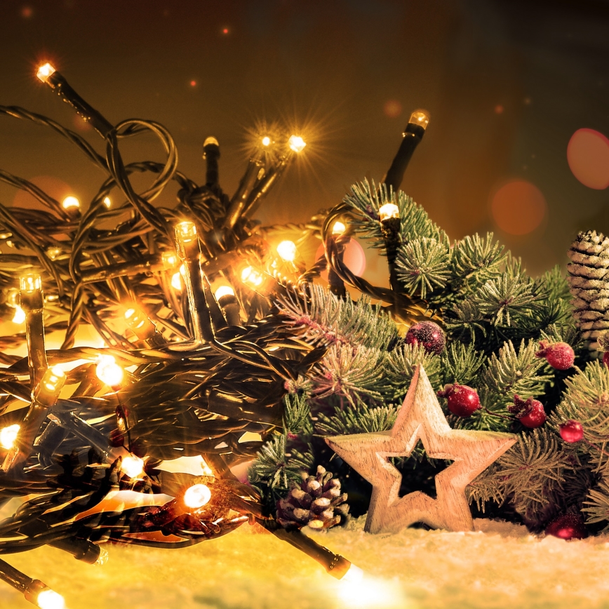 Zewnętrzna girlanda LED, 50 diod/8 funkcji, 8 m, IP44, ciepła biała