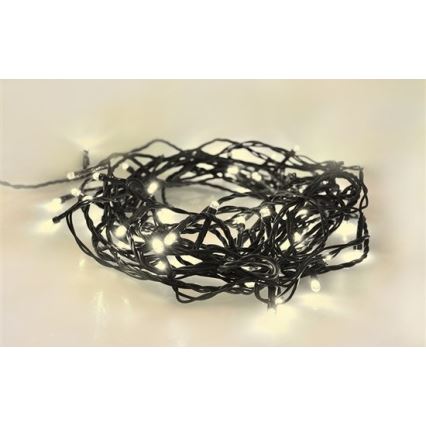 Zewnętrzna girlanda LED, 50 diod/8 funkcji, 8 m, IP44, ciepła biała