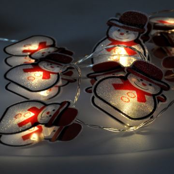 LED Łańcuch bożonarodzeniowy 10xLED 1,5m ciepła biel