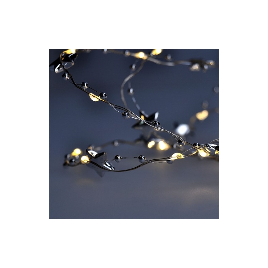 LED Łańcuch świąteczny 1 m 20xLED/2xAA