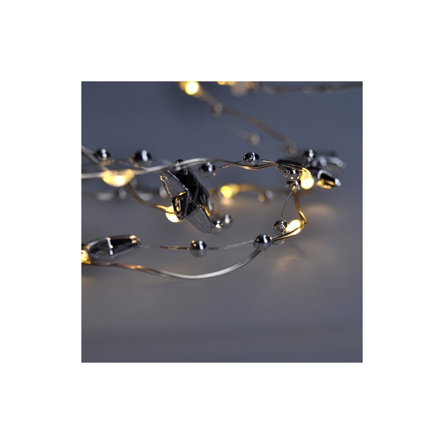 LED Łańcuch świąteczny 1 m 20xLED/2xAA