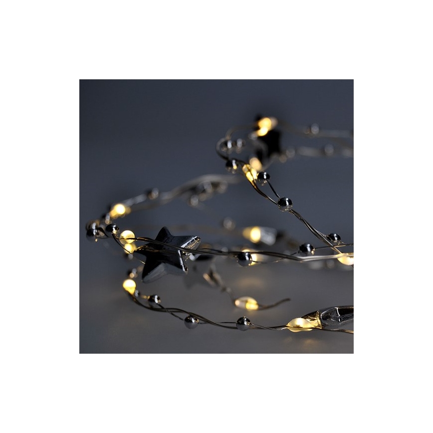 LED Łańcuch świąteczny 1 m 20xLED/2xAA