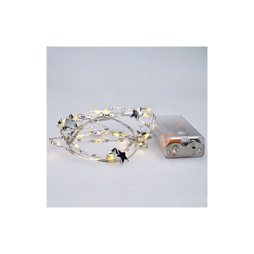 LED Łańcuch świąteczny 1 m 20xLED/2xAA