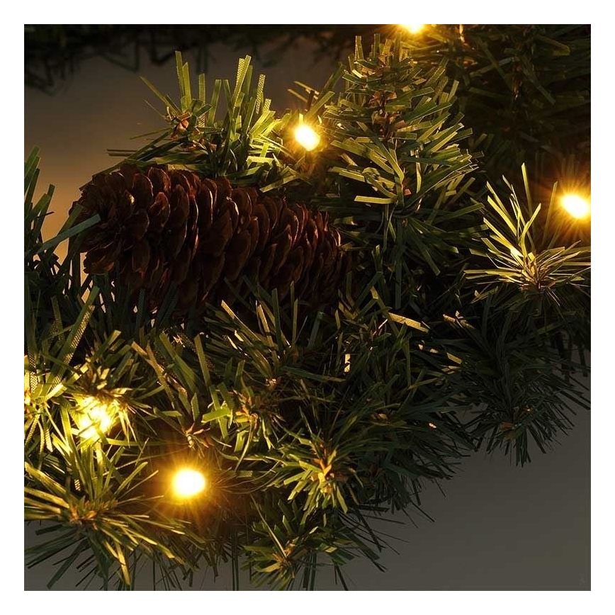 LED Bożonarodzeniowy wianek zewnętrzny 15xLED/3xAA IP44