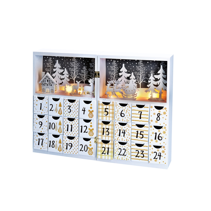 LED Kalendarz adwentowy LED/2xAAA