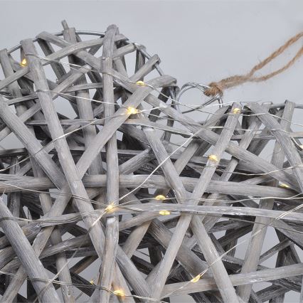 LED Dekoracja bożonarodzeniowa LED/2xAA rattan