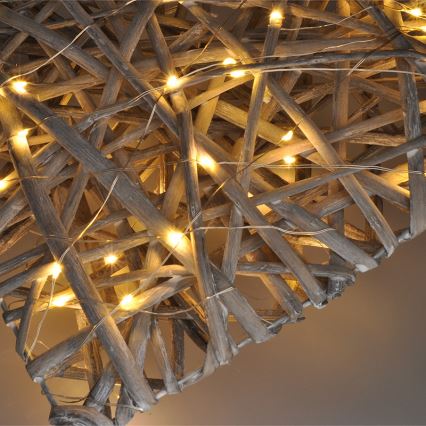 LED Dekoracja bożonarodzeniowa LED/2xAA rattan