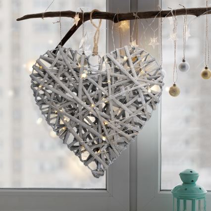 LED Dekoracja bożonarodzeniowa LED/2xAA rattan