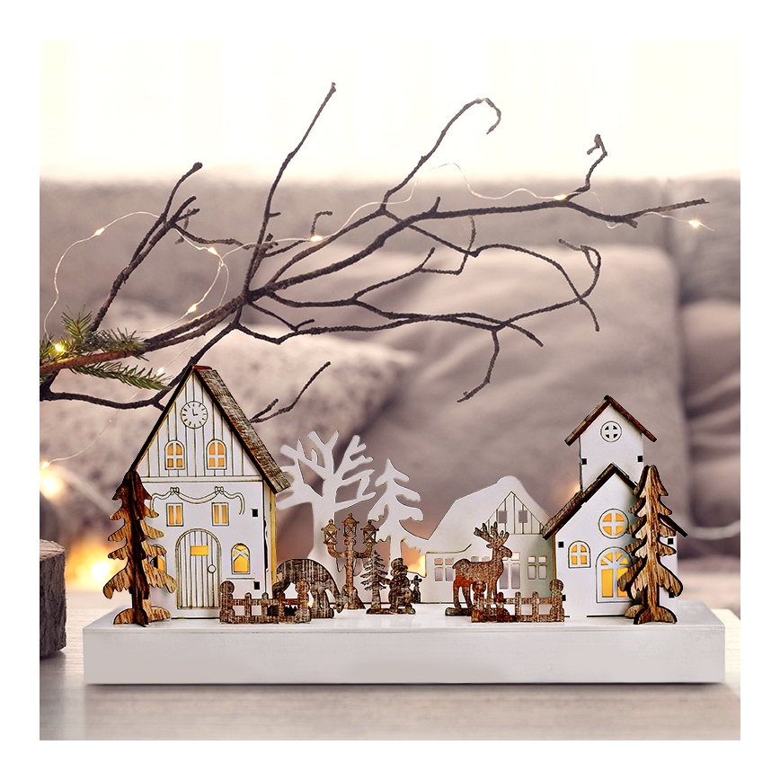 LED Dekoracja bożonarodzeniowa LED/2xAA ciepła biel