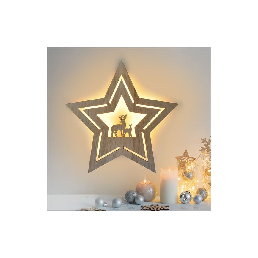 LED Dekoracja bożonarodzeniowa LED/2xAA Gwiazda