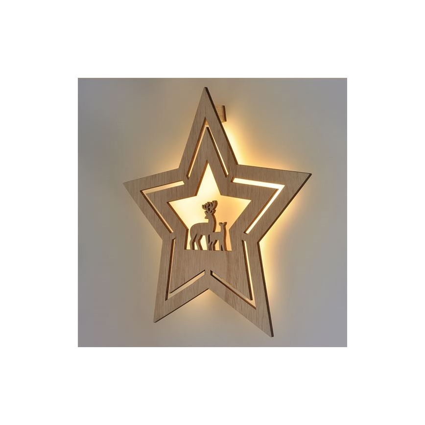 LED Dekoracja bożonarodzeniowa LED/2xAA Gwiazda