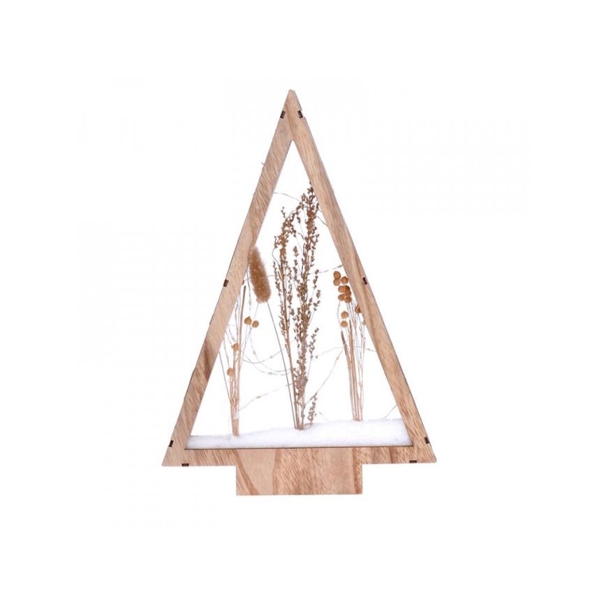 LED Dekoracja świąteczna LED/2xAA zimowe kwiaty pokryte śniegiem