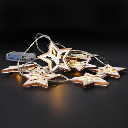 LED łańcuch 10xLED/2xAA 1,8m ciepła biała