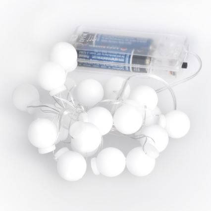 LED Łańcuch świąteczny 20xLED/2xAA 2,3 m wielobarwny