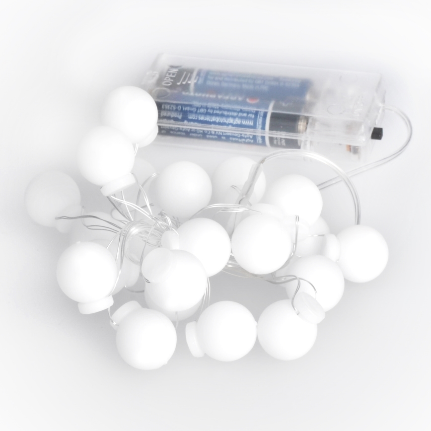LED Łańcuch świąteczny 20xLED/2xAA 2,3 m wielobarwny