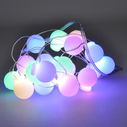 LED Łańcuch świąteczny 40xLED/2xAA 4,3 m wielobarwny